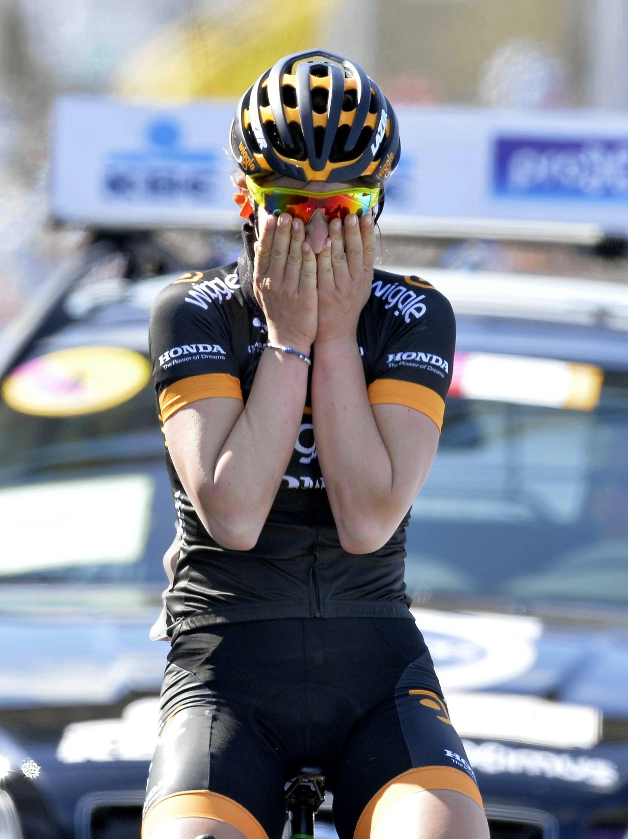 Elisa Longo Borghini (Wiggle Honda) can't believe she's done it