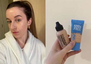 Beauty writer, Grace Lindsay, testing the best dewy foundations