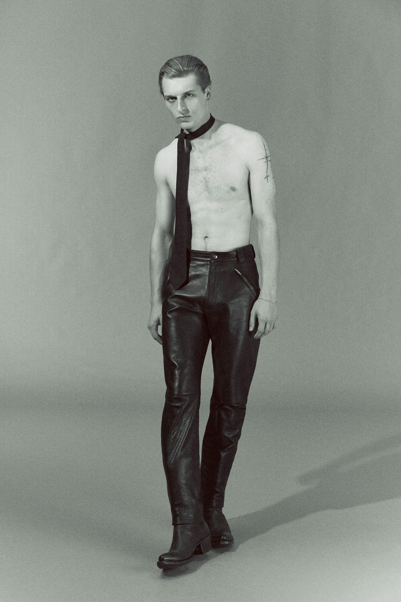 Menswear A/W 2025 trend leather dangerous menswear