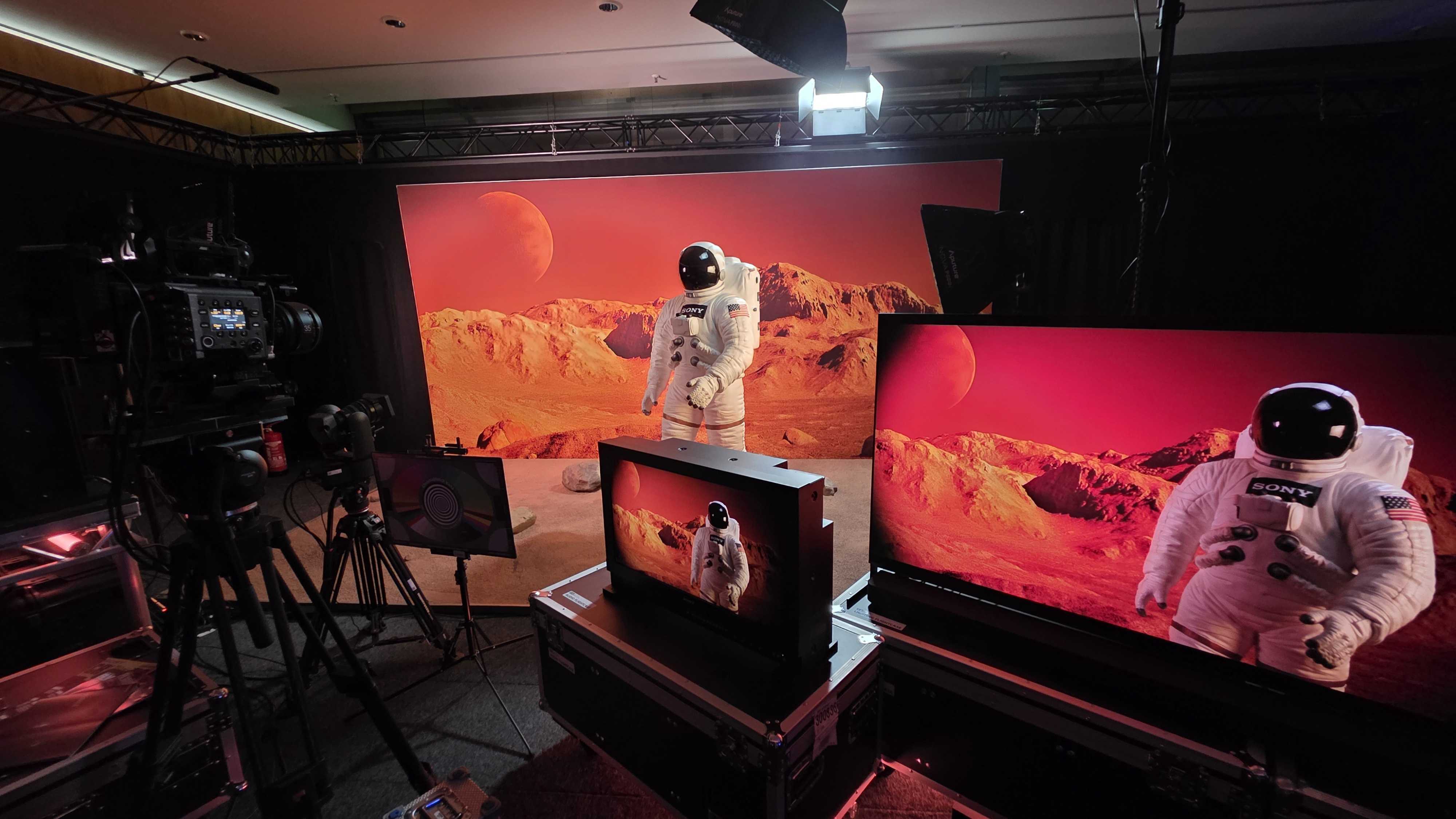 Sony RGB LED IFA demonstration, with a close up of the new backlight technology