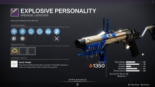 Image of Season of the Risen weapon Explosive Personality