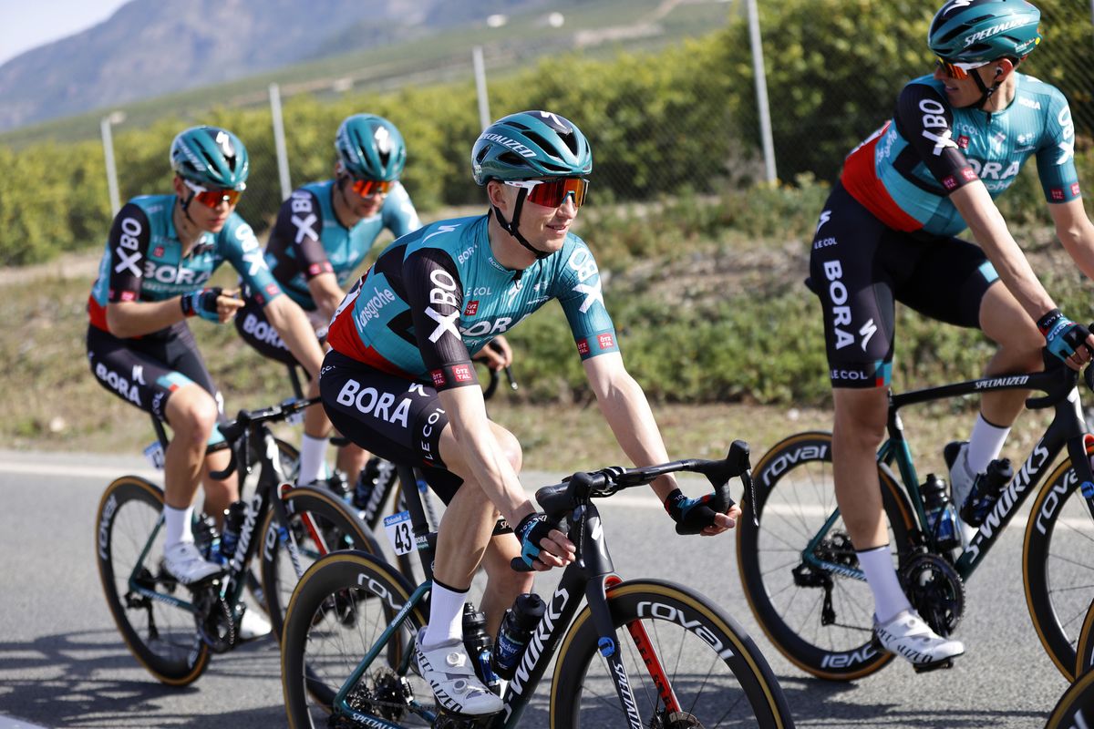 Vuelta Ciclista a Murcia 2022 42nd Edition Fortuna Puerto de Cartagena 1832 km 12022022 Jai Hindley AUS Bora Hansgrohe photo Luis Angel GomezSprintCyclingAgency2022