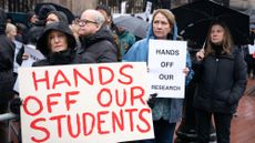 Columbia University faculty protest university concessions to President Donald Trump