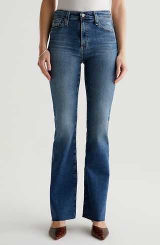 Farrah High Waist Fray Hem Bootcut Jeans