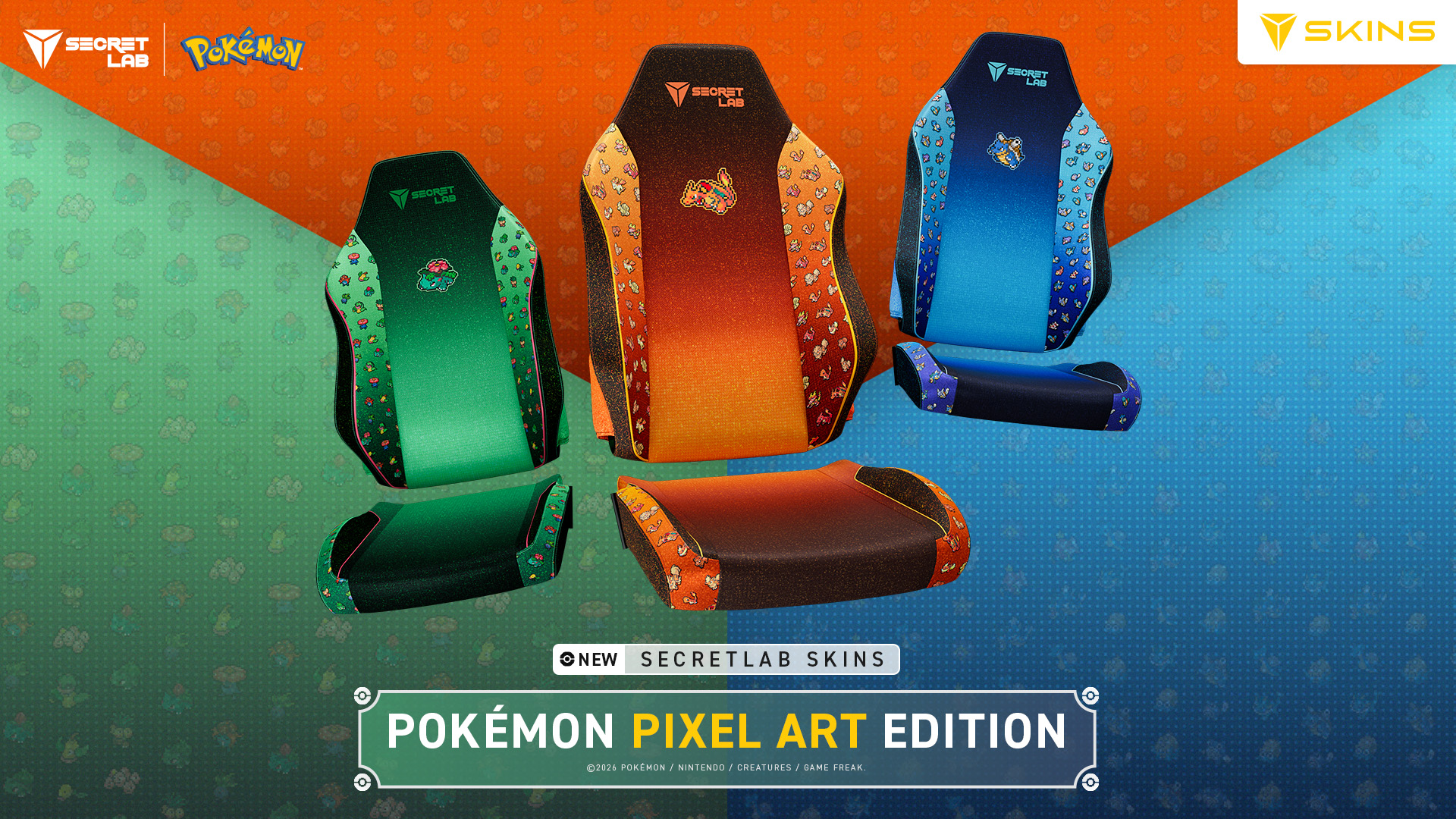 Secretlab X Pok&amp;eacute;mon chairs