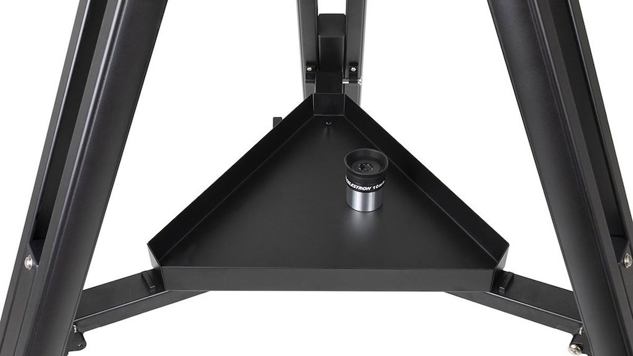 The tray on the Celestron StarSense Explorer DX 130AZ with an eyepiece.