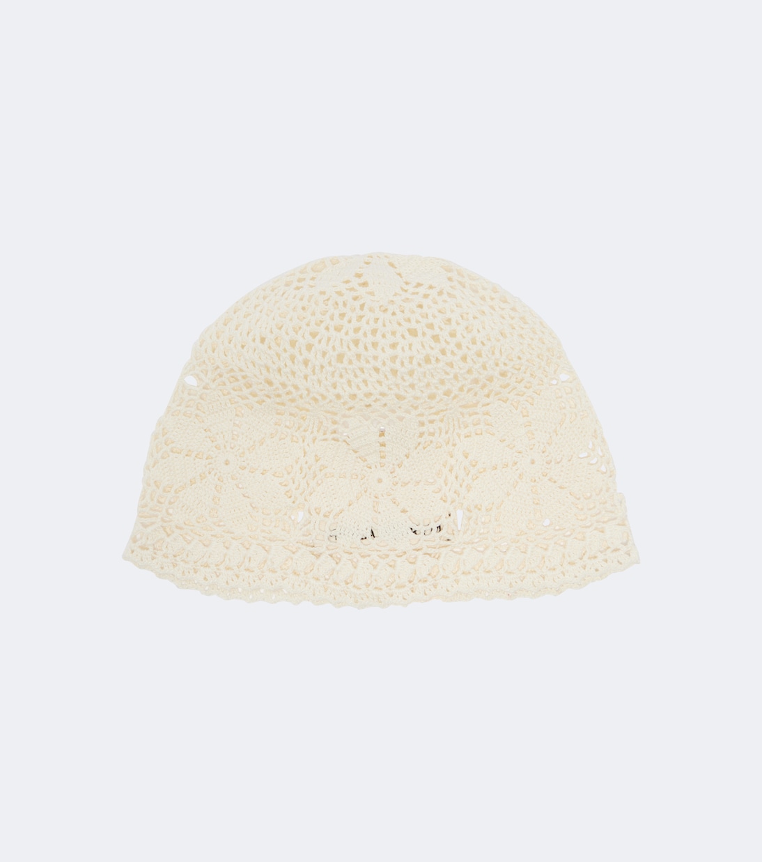 Crochet Cotton Beanie in White - Magda Butrym