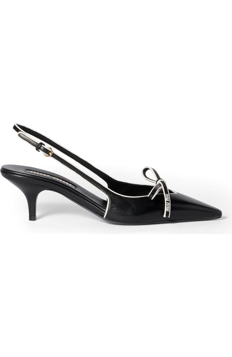 Bow Slingback Kitten Heel Pump