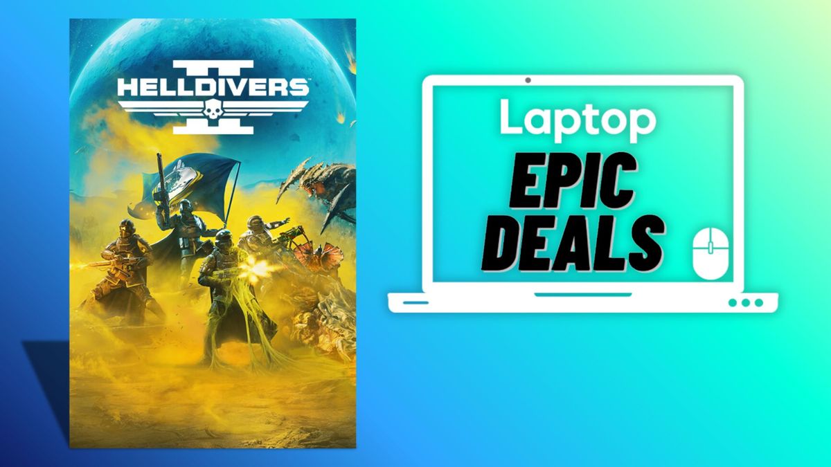 The Steam cover for Helldivers 2 beside a Laptop Mag deals icon