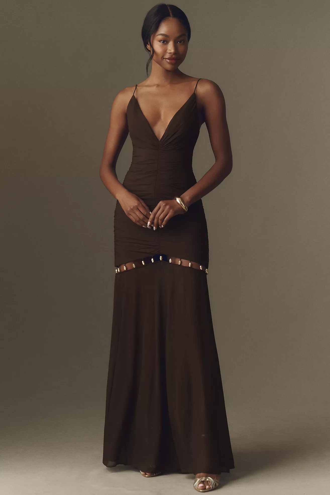 Shona Joy Emilie Gathered Maxi Dress