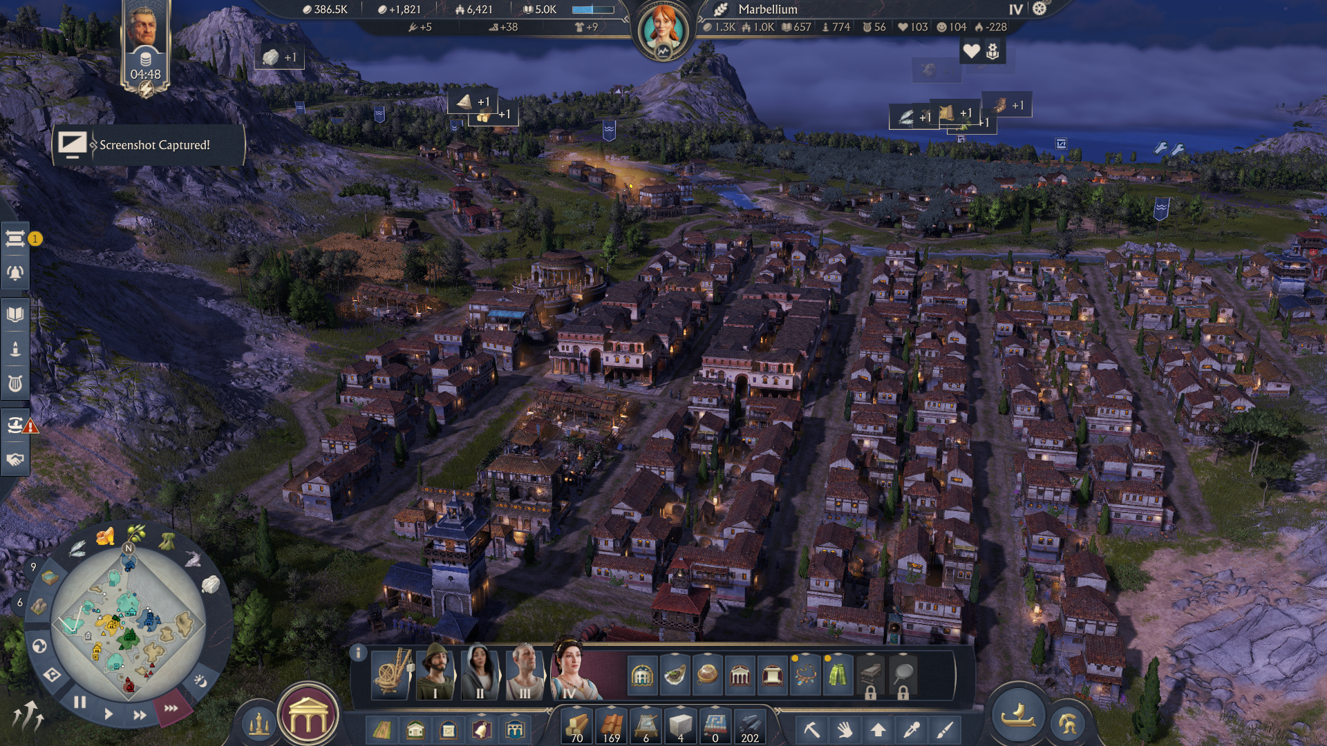 An Anno 117: Pax Romana gameplay screenshot on PC.