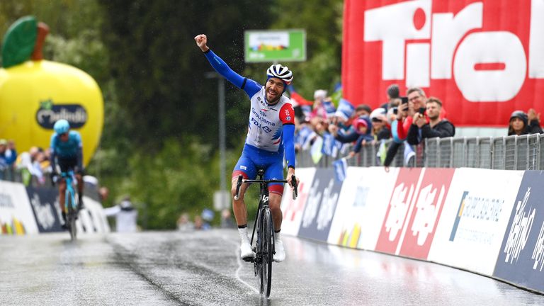 Thibaut Pinot wins Stage 5 of the Tour of the Alps