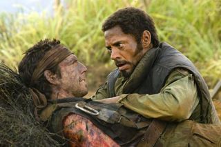 Tropic Thunder - Ben Stiller as Tugg Speedman and Robert Downey Jr as Krik Lazarus