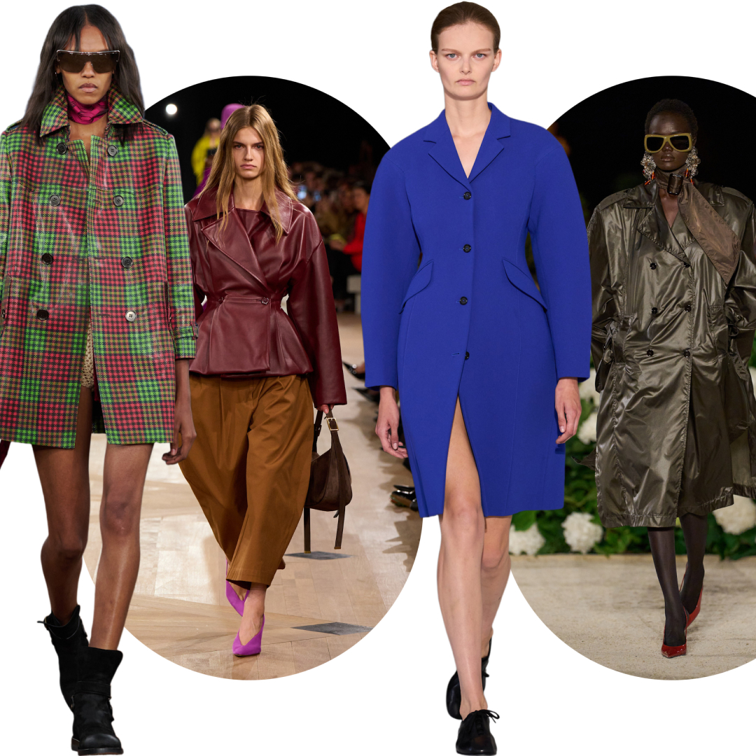 spring 2026 jacket trends at Burberry, Balenciaga, Jil Sander, and Saint Laurent