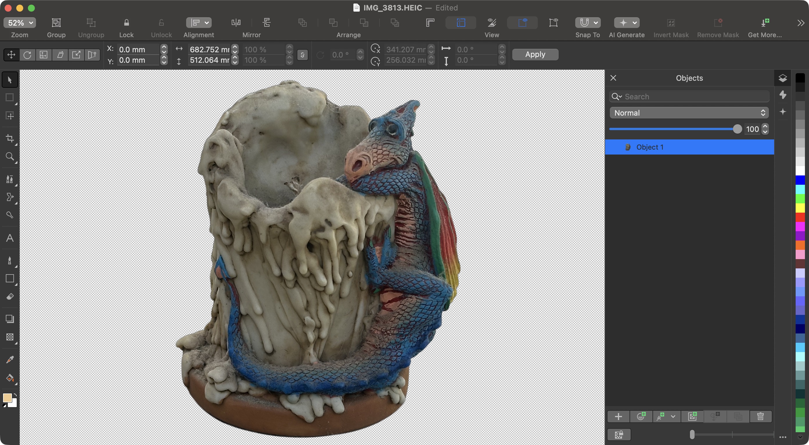Using CorelDRAW Graphics Suite 2026 on a Mac during our review