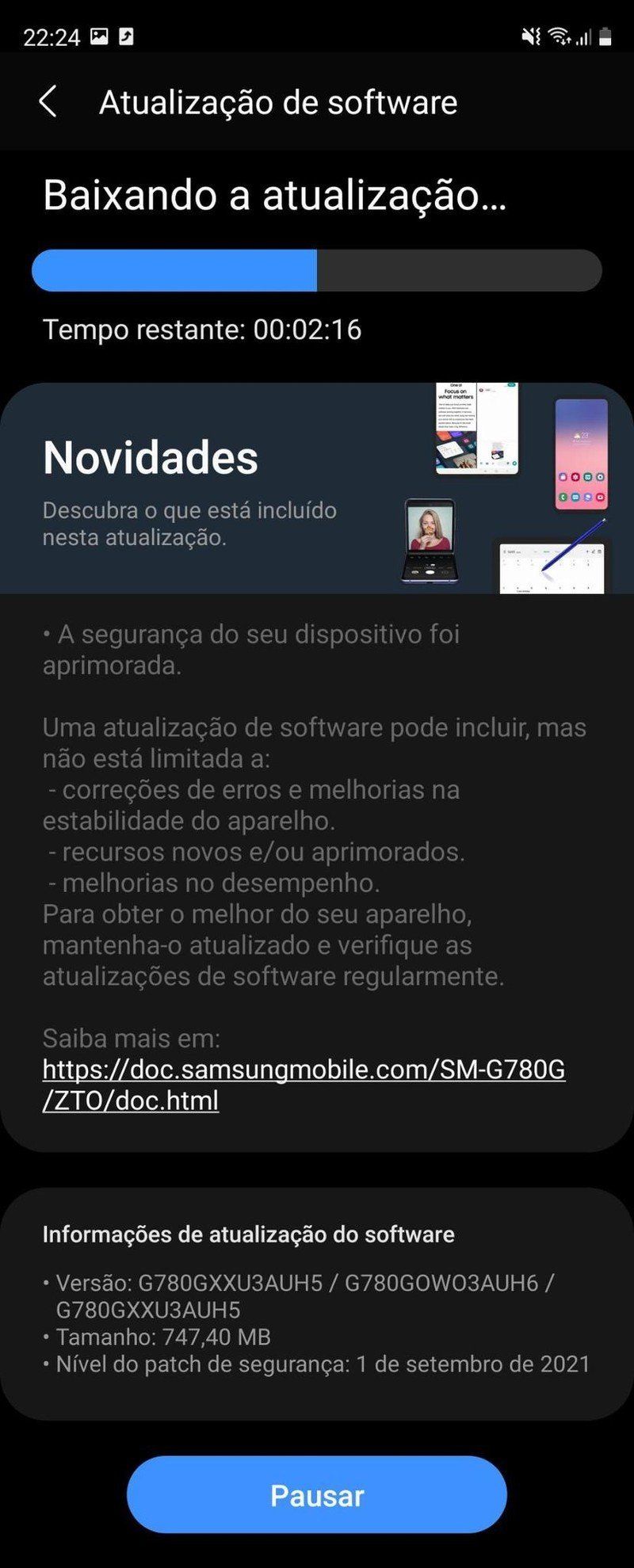 Galaxy S20 Fe September Update Brazil