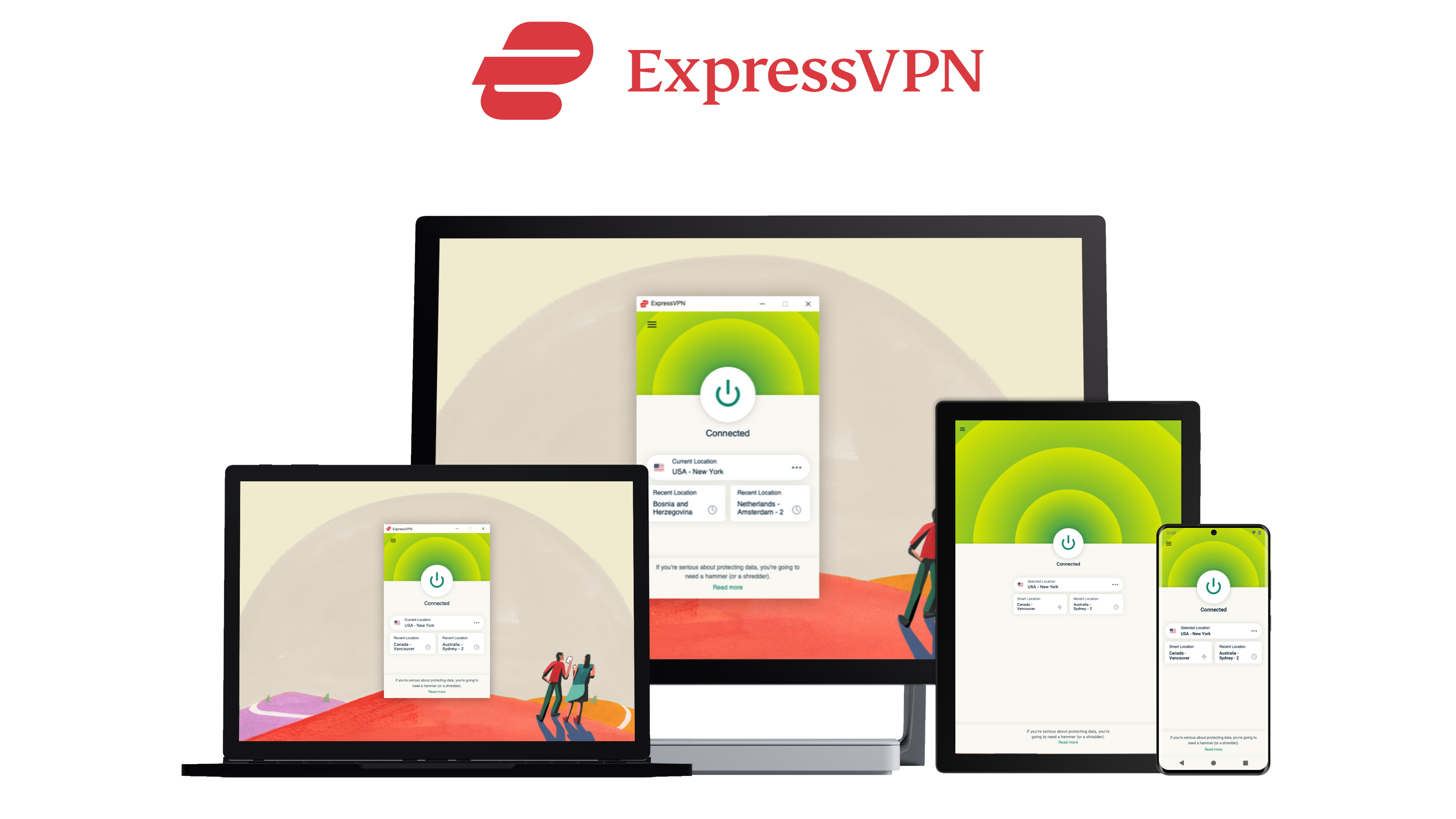 ExpressVPN एक पीसी, लैपटॉप, टैबलेट और फोन पर