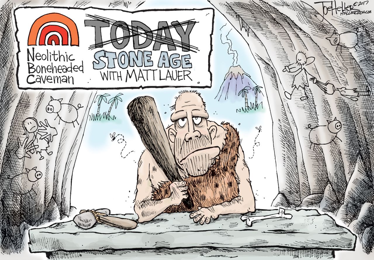 Political cartoon U.S. Matt Lauer sexual harassment