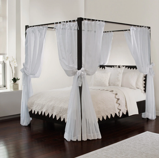 Canopy bed drapes