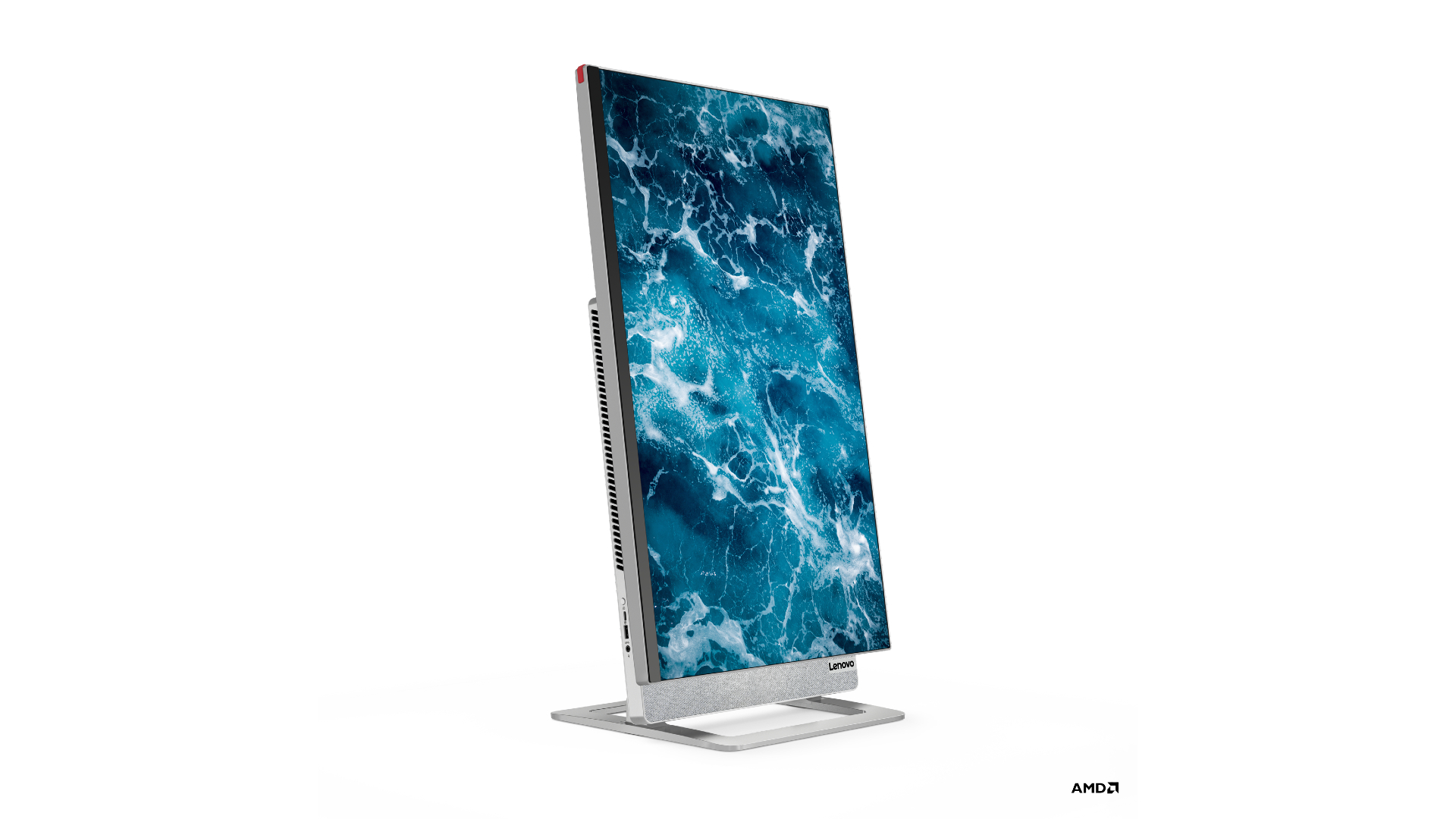Lenovo Yoga AIO 7 desktop PC vertical orientation front view