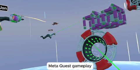 Playing Project Freefall on a Meta Quest 3