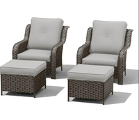 Red Barrell Studio Keisha 4 Piece Rattan Seating Group with Cushions | was $529.99 now $419.99 at Wayfair