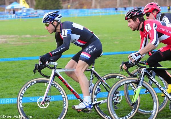 Jeremy Powers (Rapha Focus) putting his nose to the wind early