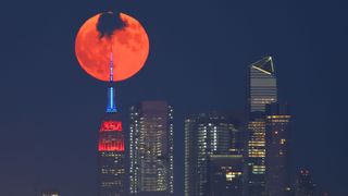Full moon over New York