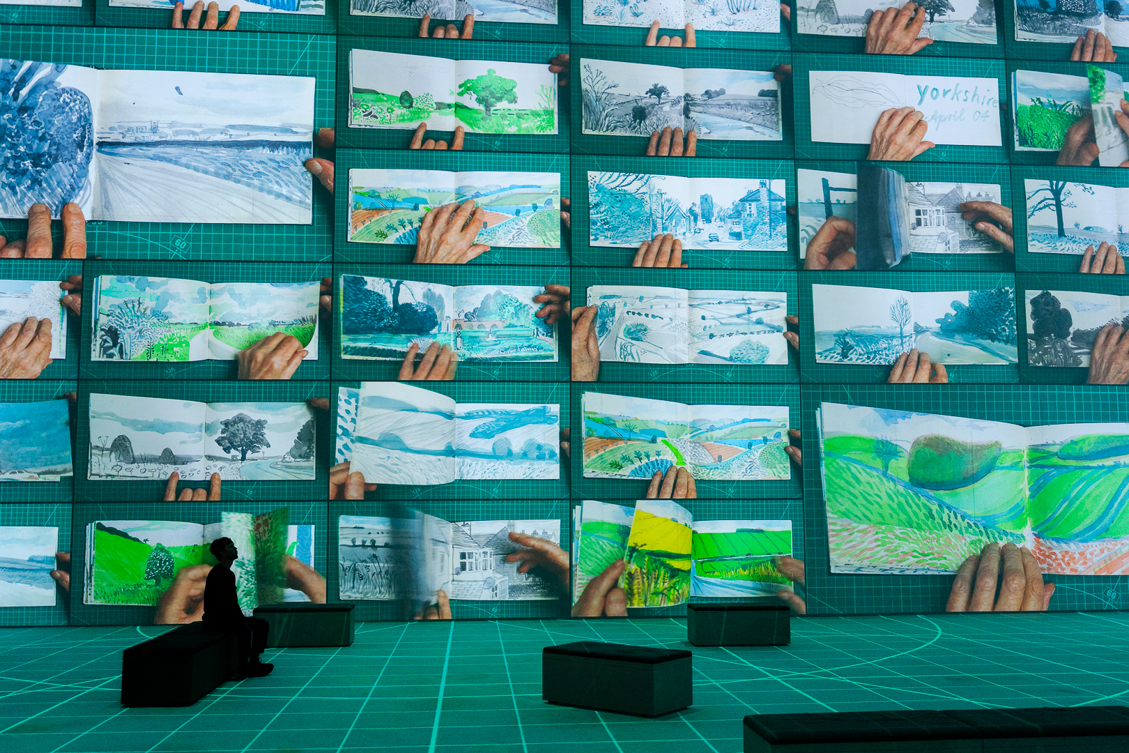 Image of people in an immersive art experience