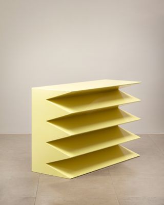 Yellow console by Interior designer Hervé Van der Straeten