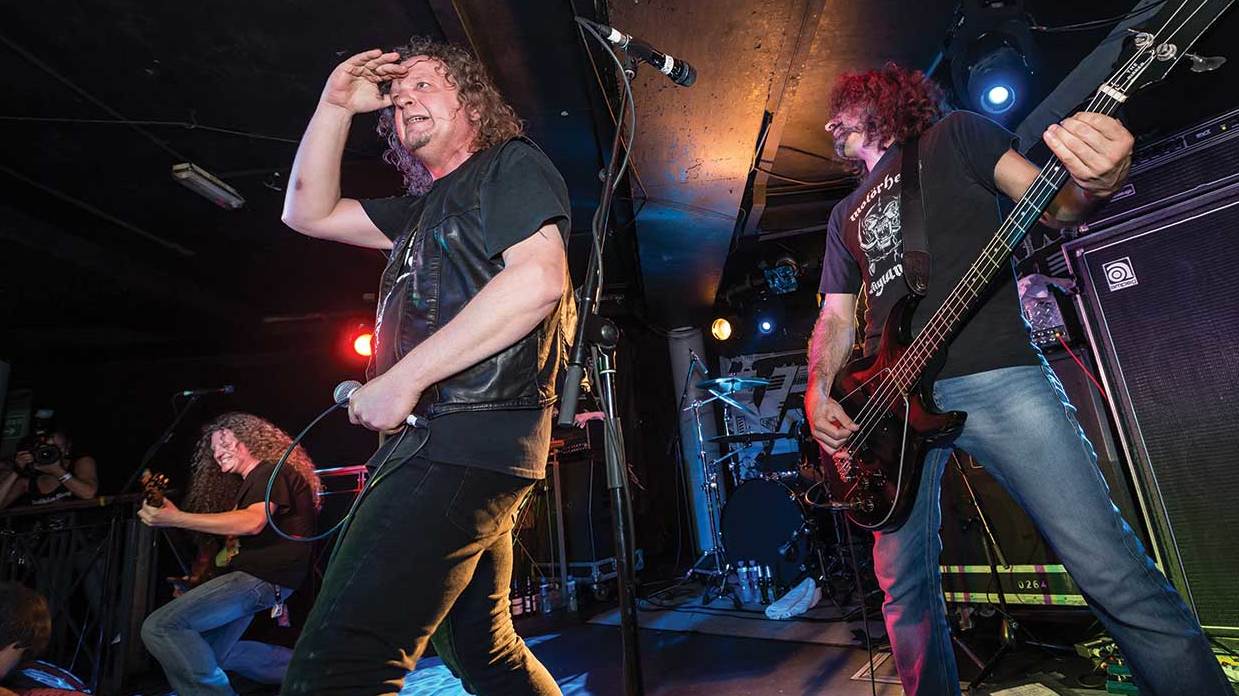 Voivod live on stage in Camden