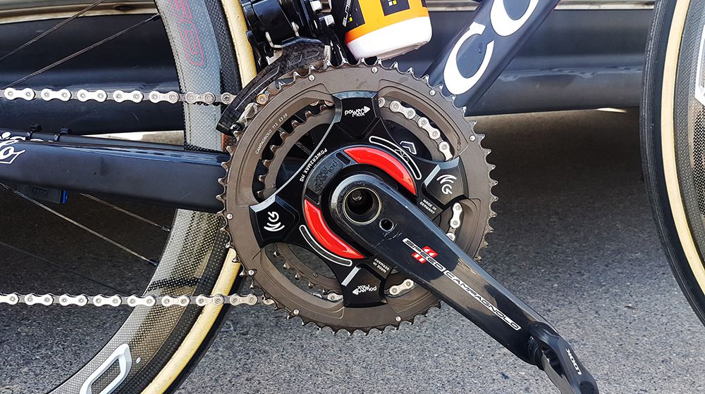 UAE Team Emirates are running Power2Max Type S Campagnolo cranksets