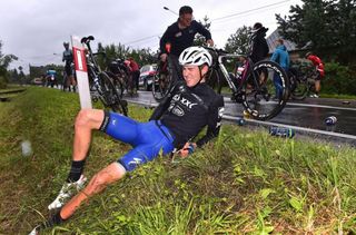Laurens de Plus (Etixx - Quick-Step) feels the pain of his crash