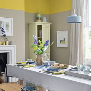 best colour combinations, Table with chair and flower pot