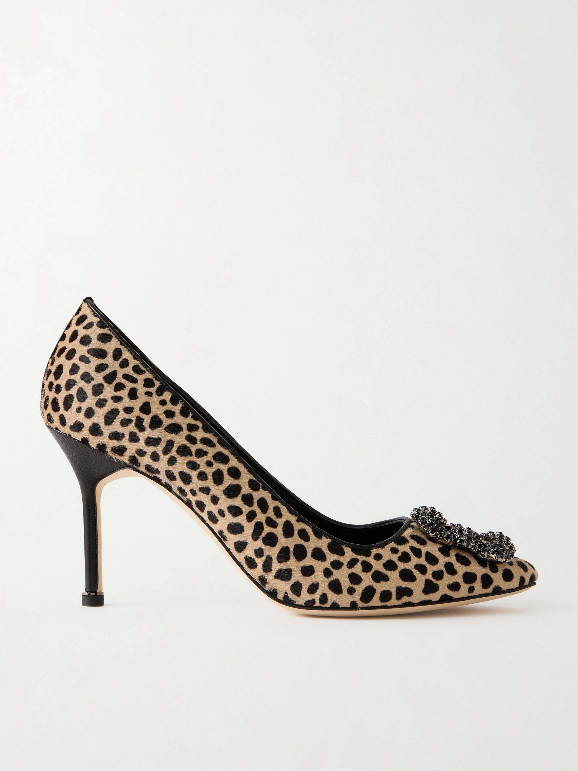 Hangisi 90 Embellished Leopard-Print Calf Hair Pumps