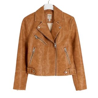 River Island Brown Faux Leather Jacket