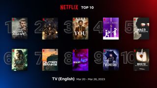 Netflix Top 10 TV shows March 20-26, 2023