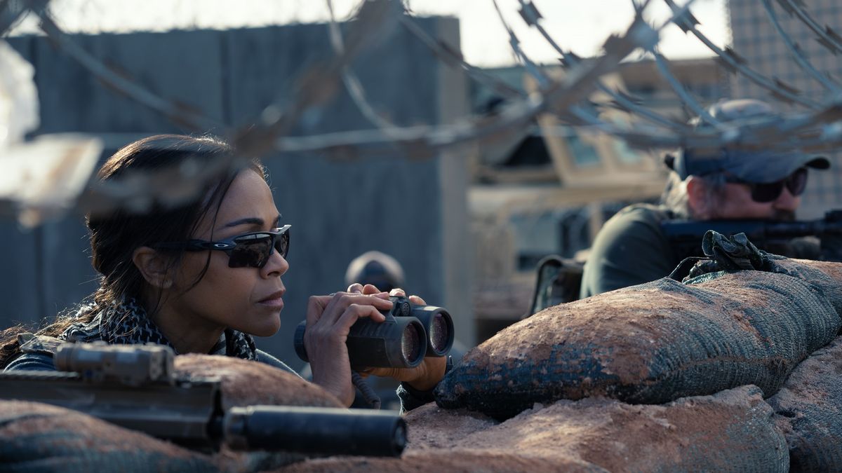 Zoe Saldana and James Jordan in Special Ops: Lioness