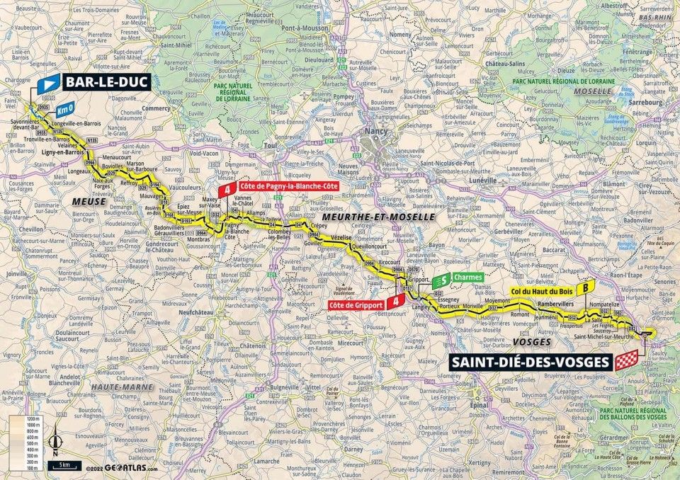 2022 Tour de France Femmes route maps and profiles