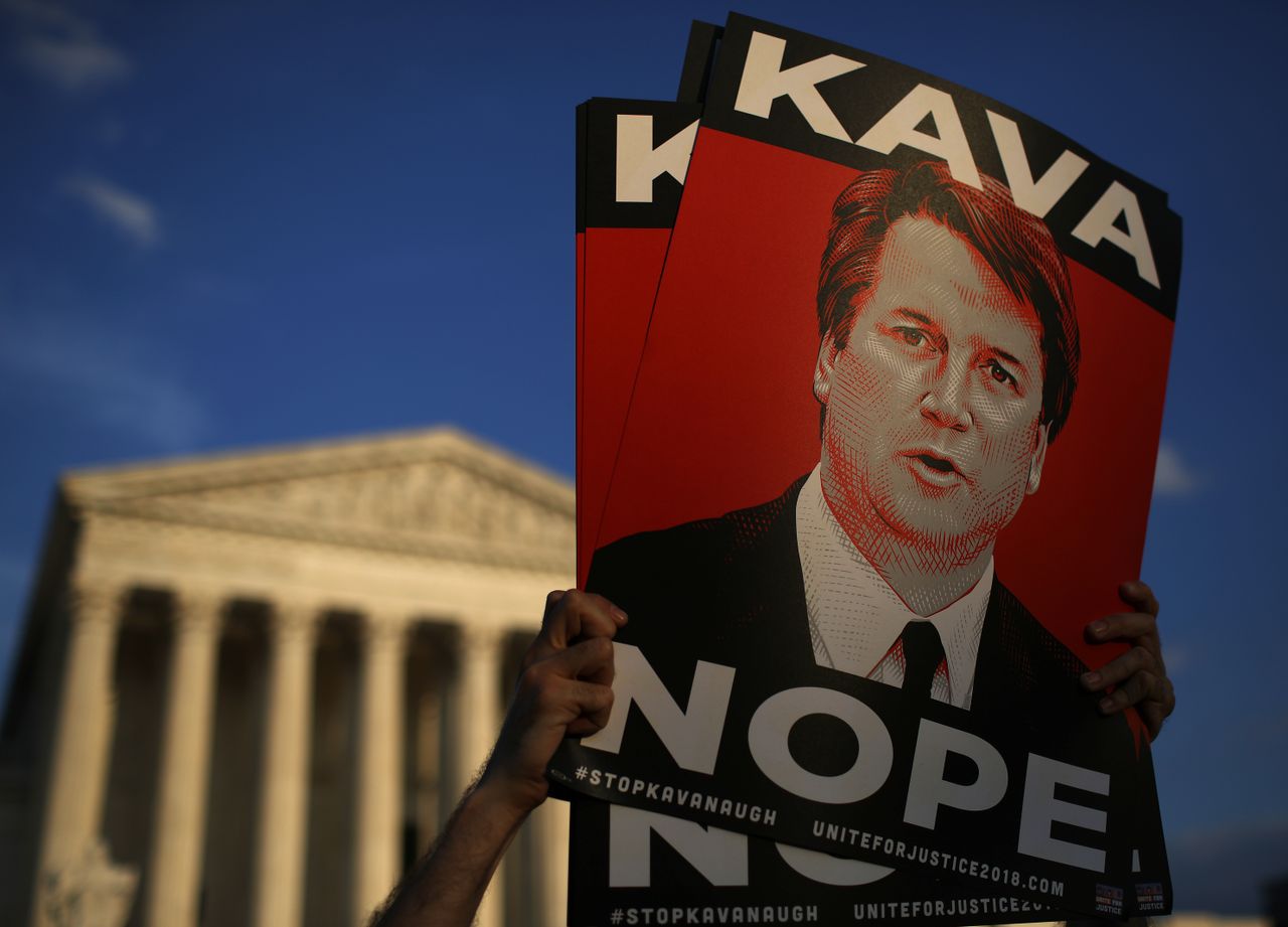 Protestors outside the Supreme Court