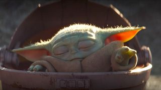 Baby Yoda using the force