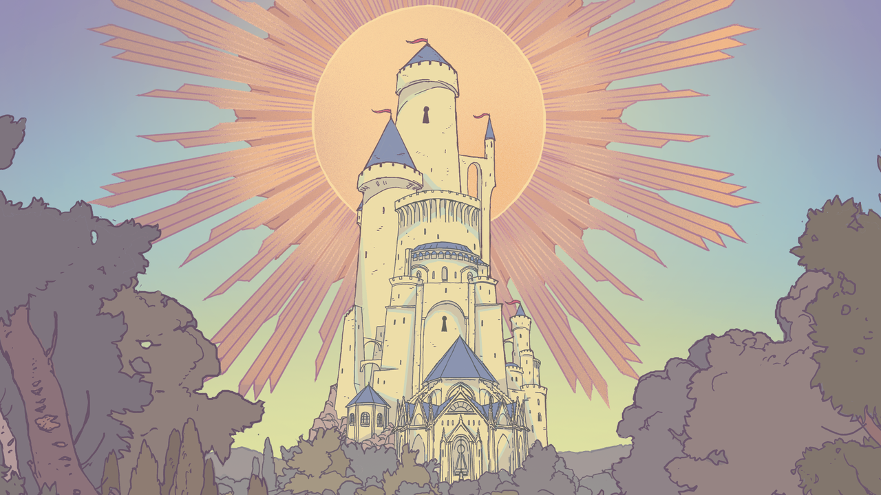 Elegant game art showing medieval characters