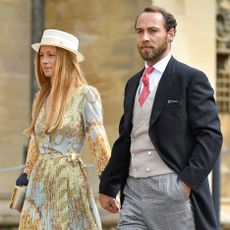 Alizee Thevenet and James Middleton attend the wedding of Lady Gabriella Windsor and Thomas Kingston at St George's Chapel on May 18, 2019 in Windsor, England.