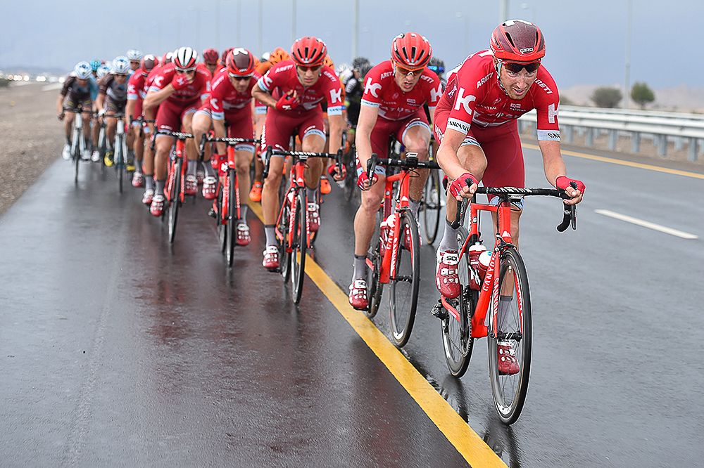Katusha took up the chase for Kristoff during stage 2 in Oman.