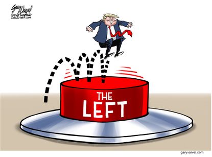 Political cartoon U.S. Trump liberals