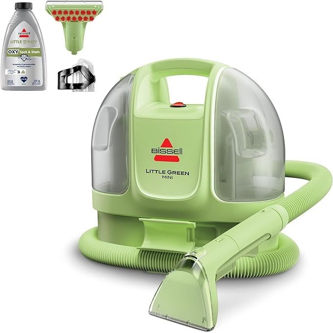 Bissell, Bissell Little Green Mini Portable Carpet and Upholstery Deep Cleaner, Car/auto Detailer, With Hydrorinse Self-Cleaning Tool and 4" Tough Stain Tool, Tea Green, 4075