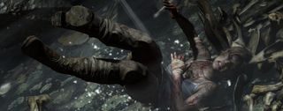 Tomb Raider Lara Croft nasty spill
