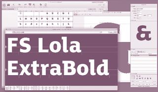 FS Lola ExtraBold, as seen in the RoboFont interface
