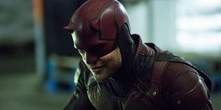 Charlie Cox as Matt Murdock / Daredevil in costume