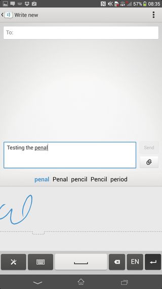 Write straight onto the screen with a pencil